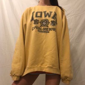 Mustard yellow Iowa crewneck